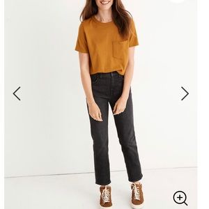 Madewell Perfect Vintage Crop Jean Black 28 8